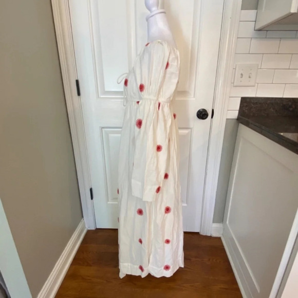 New! Free People Floral Emory Embroidered Sun Midi Dress white nwot 27074 - Picture 8 of 14